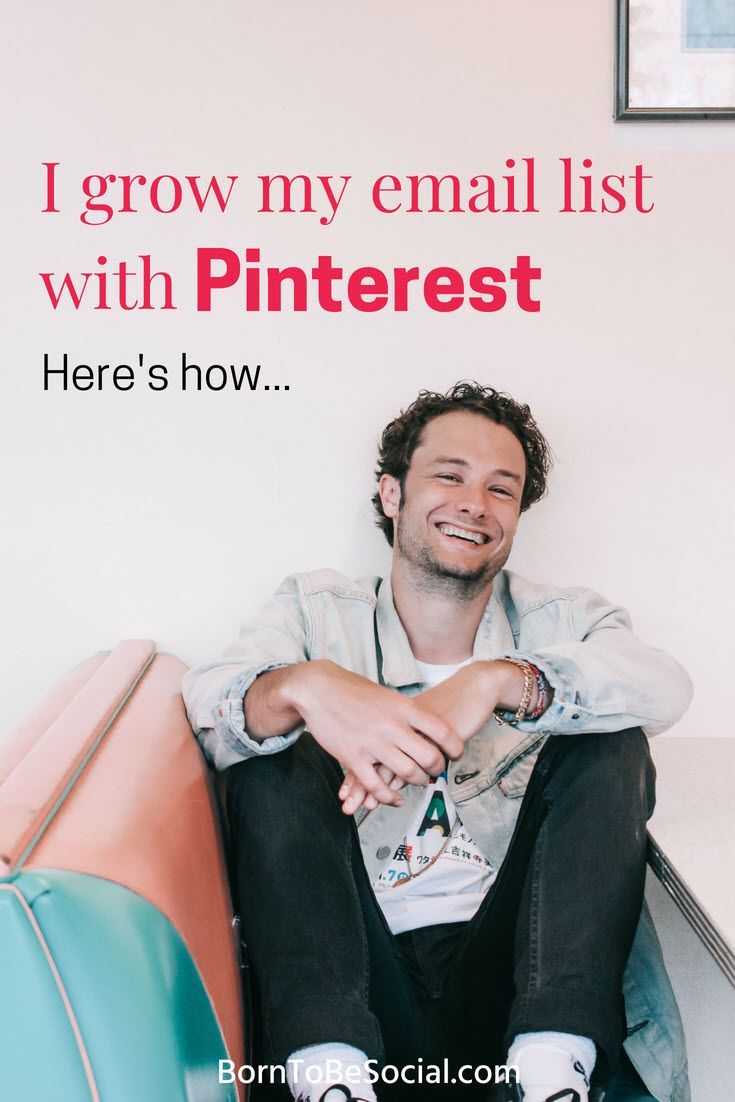 HOW TO GROW YOUR EMAIL LIST WITH PINTEREST - Find out how to get targeted visitors to sign up for your mailing list for free! Build your e-mail list with Pinterest. #pinteresttips #digitalmarketing #marketing #borntobesocial