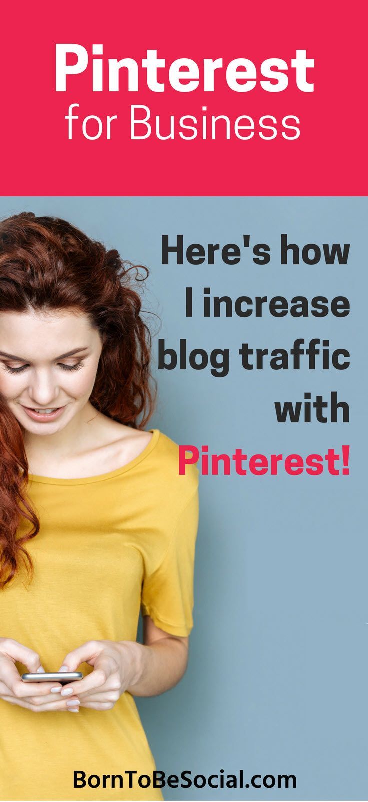 How to increase blog traffic with Pinterest – Here’s how to use Pinterest to drive traffic to your blog.  Increase your business visibility and number of visitors to your #blog and your website! | Mary Lumley | #BornToBeSocial #Pinterest Marketing & Consulting