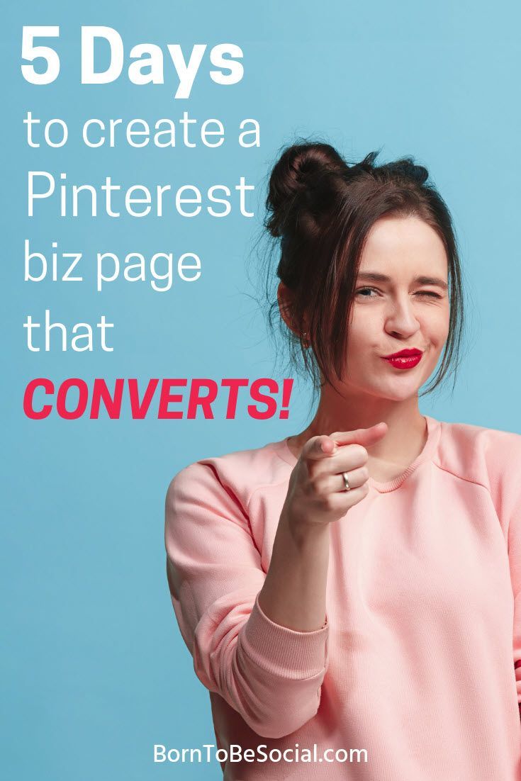 FREE Pinterest Course: 5 Days to Get Ready for Business with Pinterest! Here’s how to create a Pinterest page that will generate traffic and leads. Pinterest for business. #pinterestcourse  #pinteresttips #pinterestforbusiness #borntobesocial